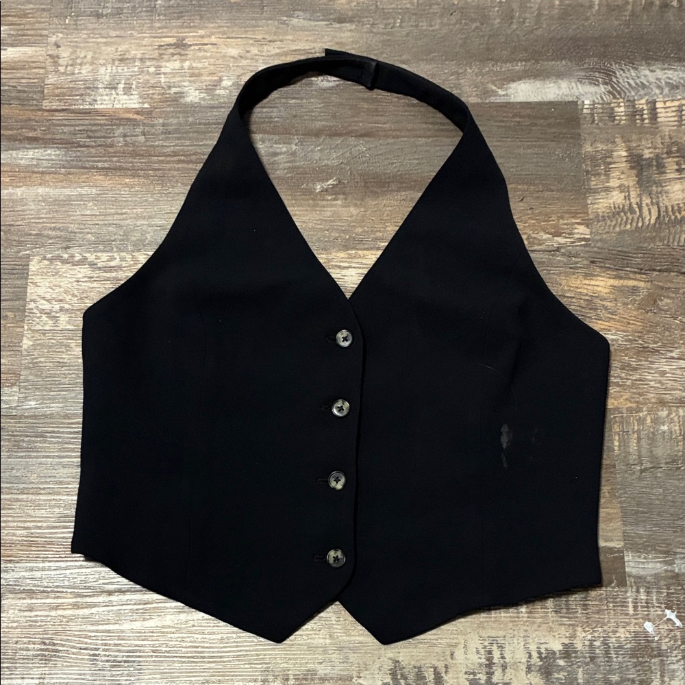 Wilfred Black Button-Up Vest